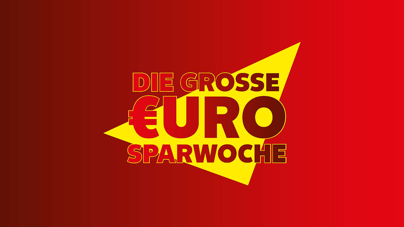 Schriftzug: Die große Euro-Sparwoche