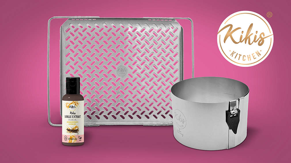 Verschiedene Produktabbildungen; Logo: Kikis Kitchen