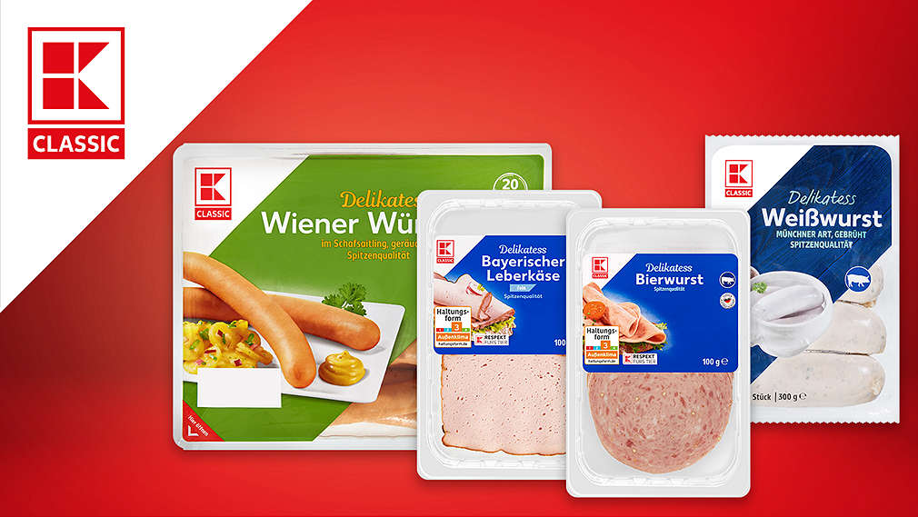 versch. Produkte von K-Classic; Logo: K-Classic