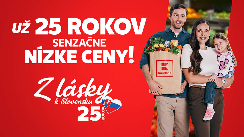 Rodina s nákupnou taškou Kaufland