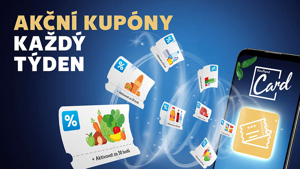 Kaufland Card akční kupóny, mobil, aplikace