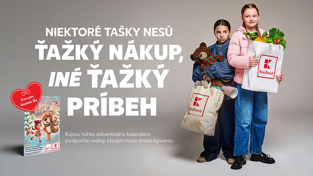 Rodina s nákupnou taškou Kaufland