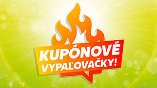 Kupónové vypaľovačky (text v oranžovom logu na zelenom pozadí)