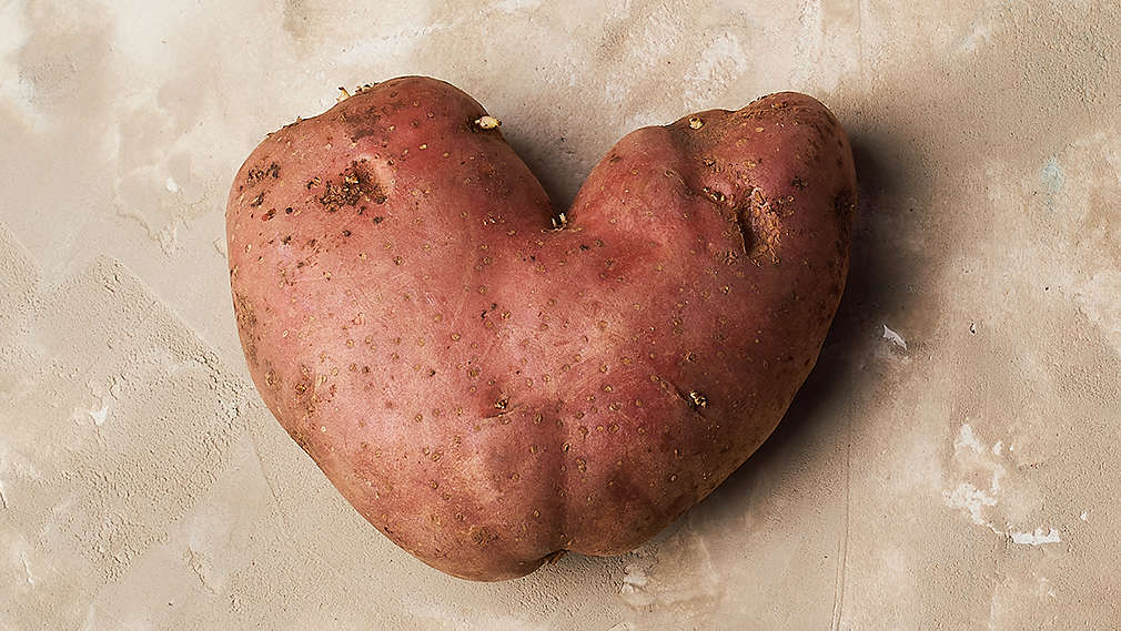 Kartoffel in Herzform