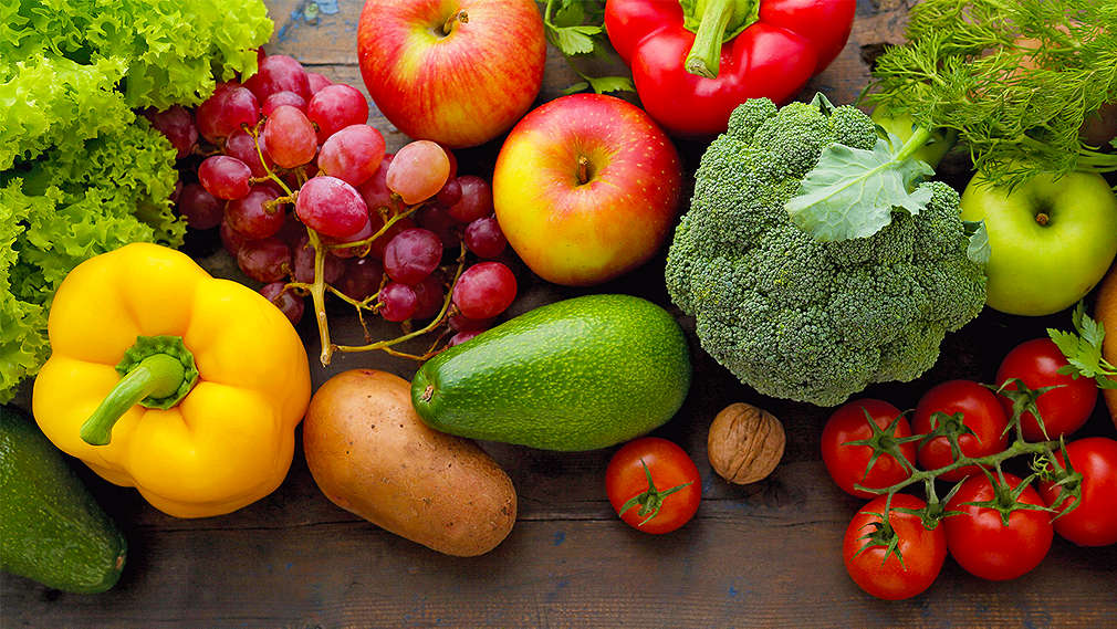 Verschiedenes Obst und Gemüse