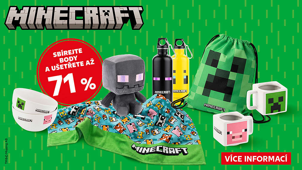 Věrnostní program Minecraft a produkty až s 71% slevou