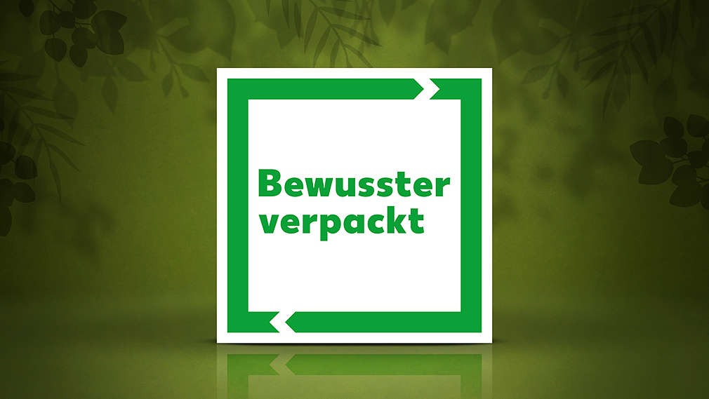 Das „Bewusster verpackt“-Logo von Kaufland