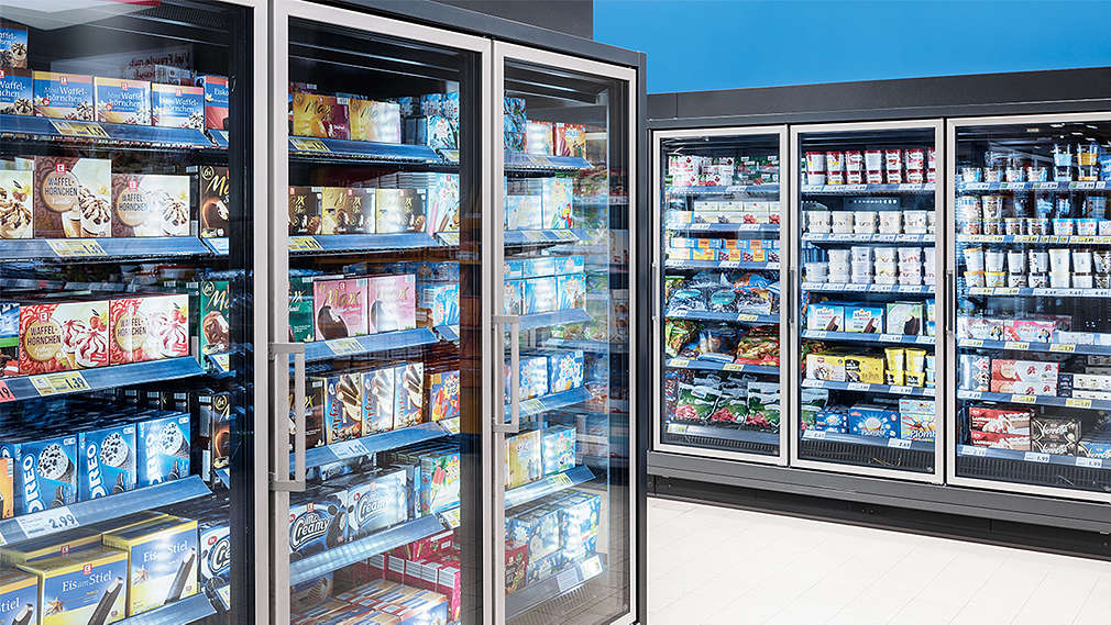 Chladící boxy v prodejně Kaufland