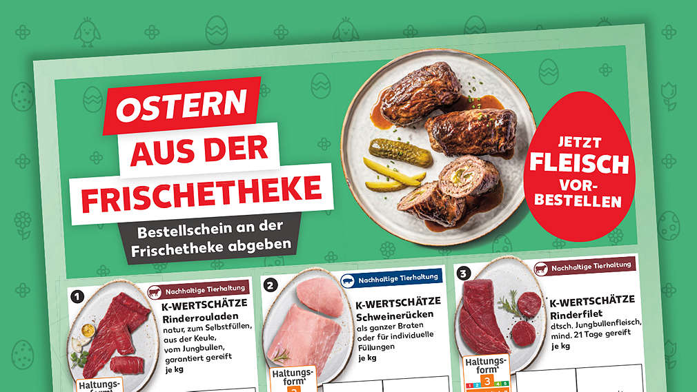 Abbildung: Vorbestellhandzettel für Fleisch
