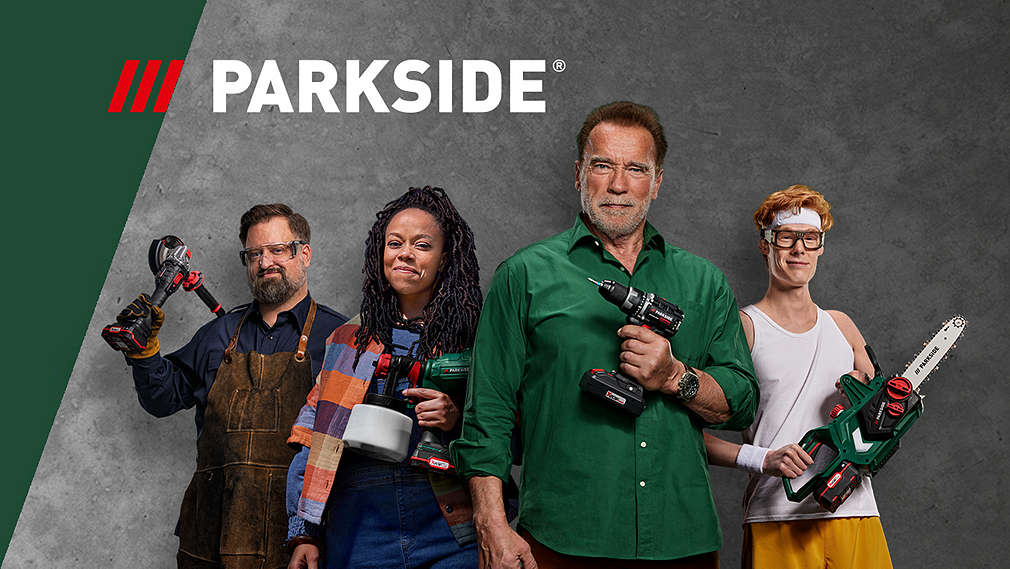 Изображение на мъж, който работи с инструмент от марката PARKSIDE