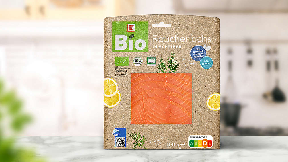 K-BIO Räucherlachs in Silphie-Verpackung
