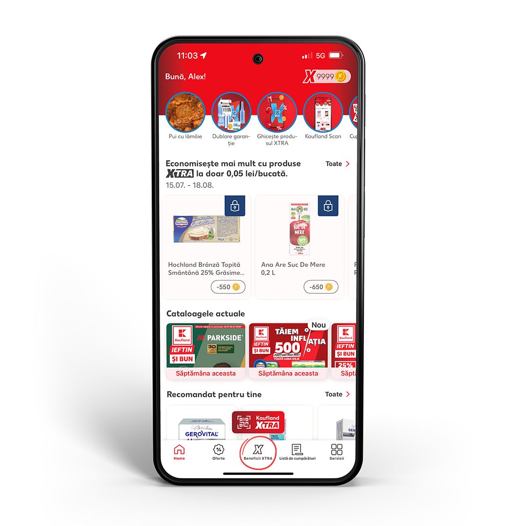 Caruselul cu oferte Kaufland Card