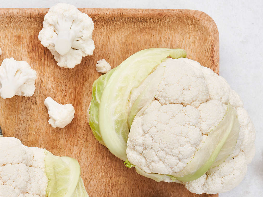 Frischer Blumenkohl in der Detailansicht