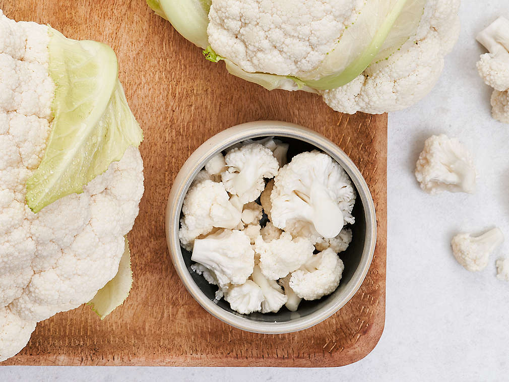 Frischer Blumenkohl in der Detailansicht