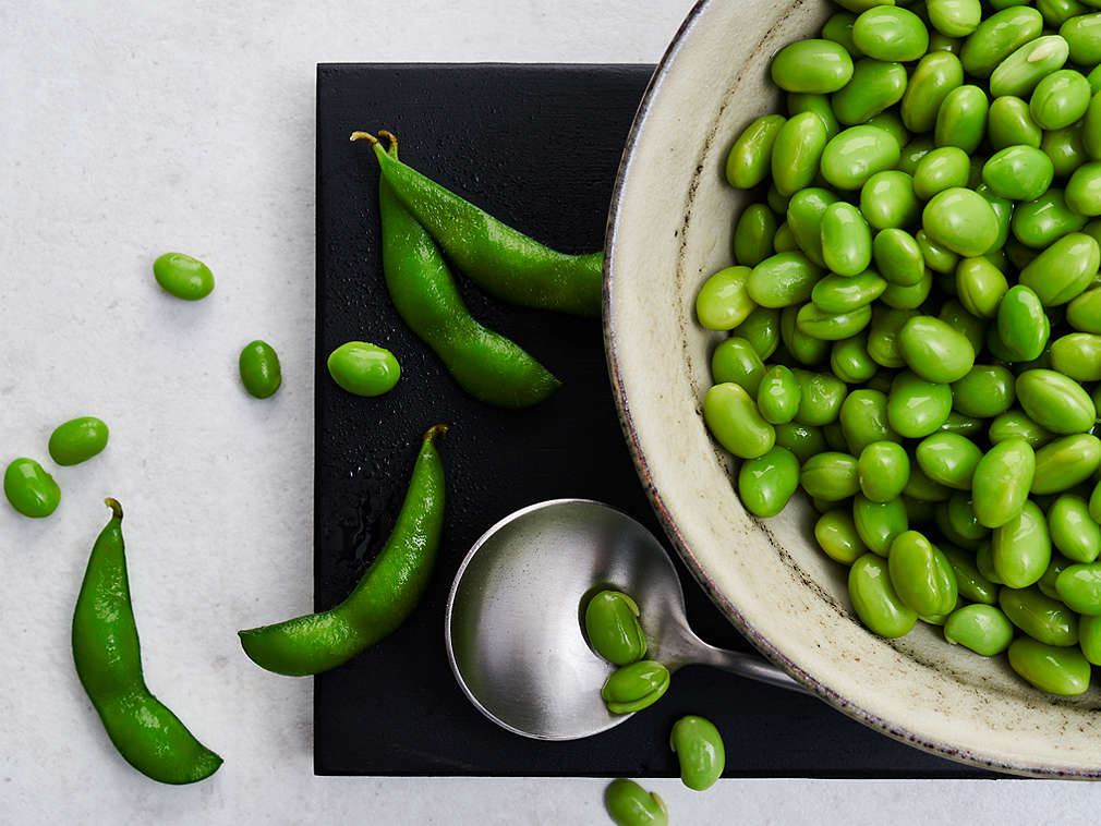 Свежие соевые бобы, подробный вид