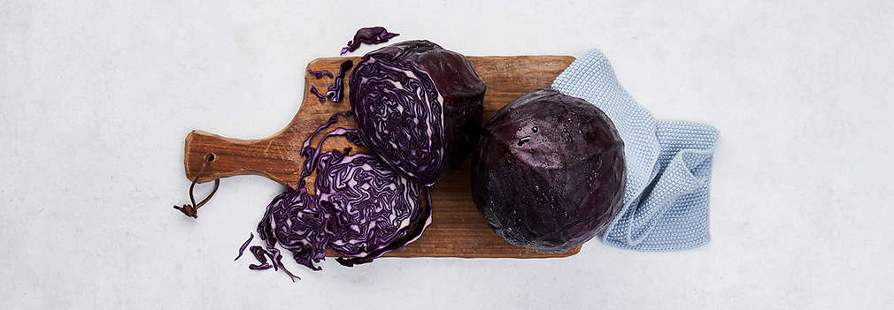 Abbildung von frischem Rotkohl 