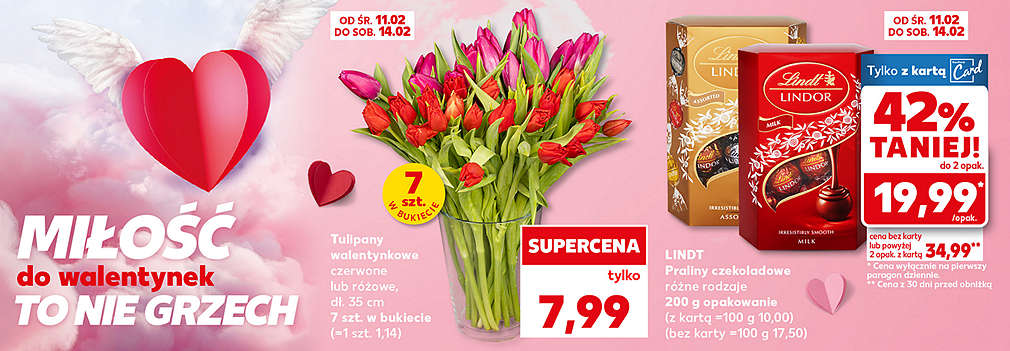 kwiaty i czekoladki na walentynki