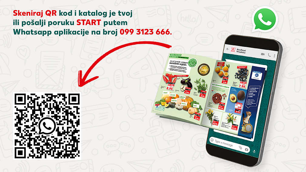 Kaufland WhatsApp poruka na smatrphonee; Logo: WhatsApp
