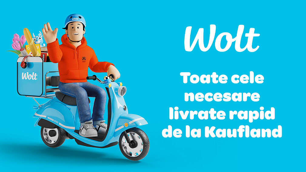 Comanda de la Kaufland folosind aplicatia Wolt