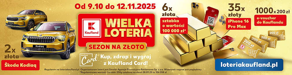 Wielka loteria sezon na złoto w Kauflandzie: sztabki złota, złote auta, iphone'y i bony