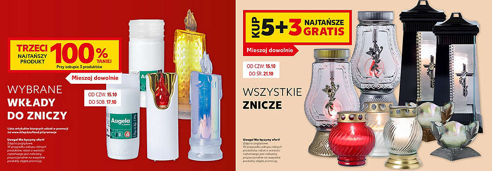 znicze i wkłady do zniczy